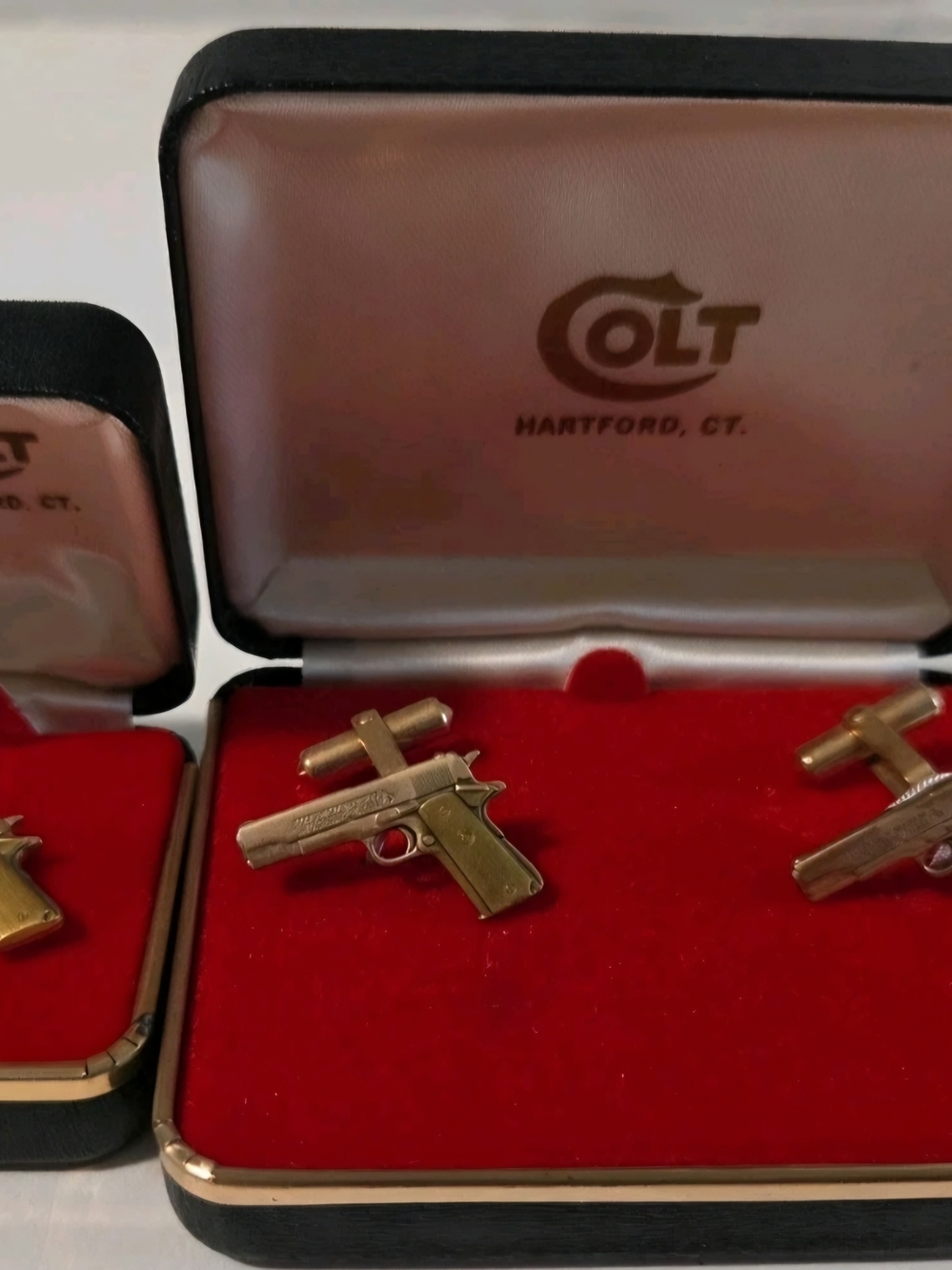 Gold Pistol Cufflinks - Gold Tone Men’s Accessory